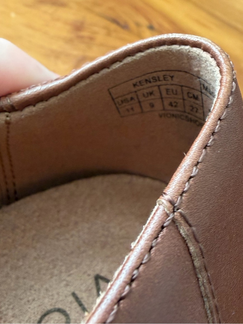 Vionic Kensley Women’s Size 11 Brown Leather Loafers Slip On Lug Sole Comfort - Picture 8 of 8